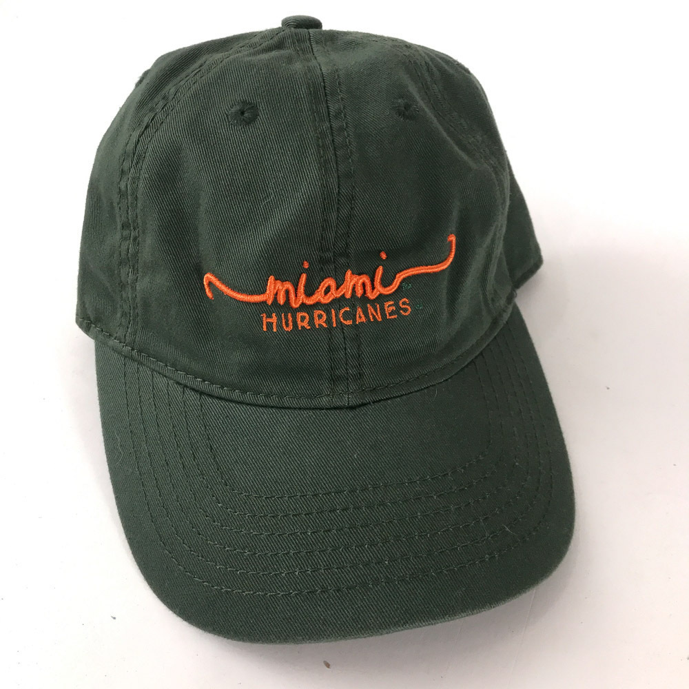 Miami Hurricanes quality hat green cotton by Legacy brand